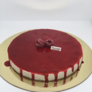 Cheesecake Vanille avec Coulis de Framboises