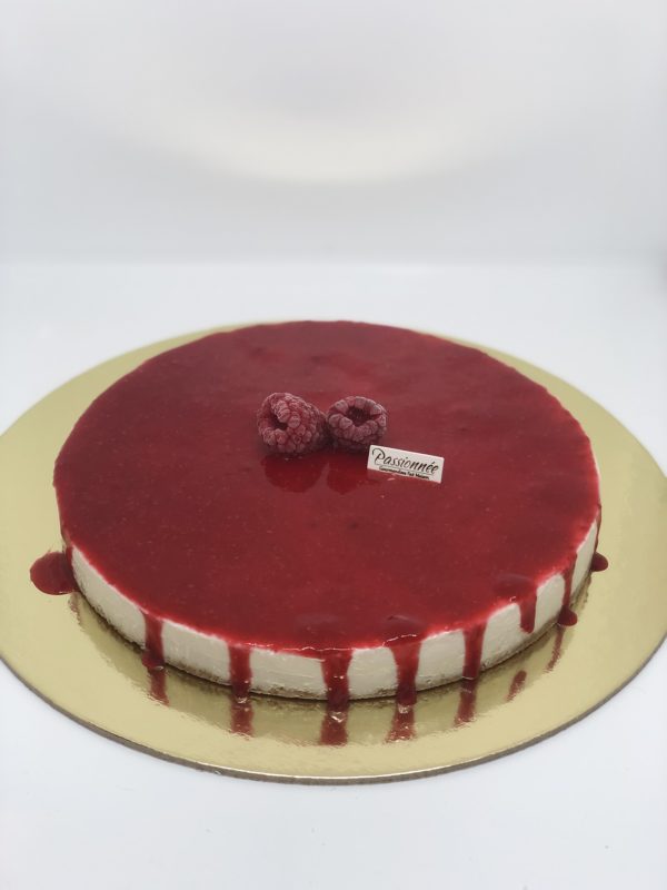 Cheesecake Vanille avec Coulis de Framboises